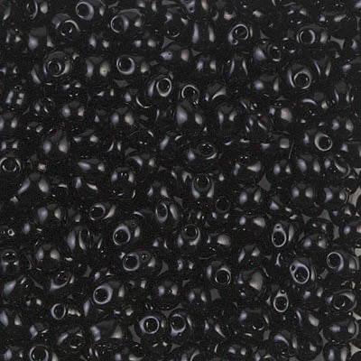 Miyuki 3.4mm Drop Bead, Black, 5 grams