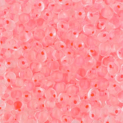 Miyuki 3.4mm Drop Bead, Electric Pink Lined Crystal, 5 grams