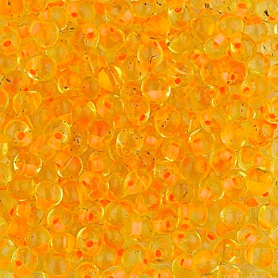 Miyuki 3.4mm Drop Bead, Coral Lined Light Topaz, 5 grams