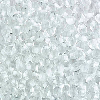 Miyuki 3.4mm Drop Bead, White Lined Crystal, 5 grams