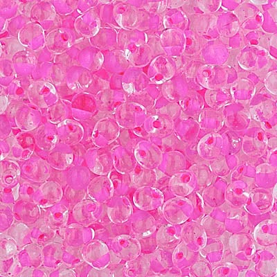 Miyuki 3.4mm Drop Bead, Hot Pink Lined Crystal, 5 grams