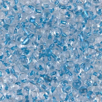Miyuki 3.4mm Drop Bead, Sparkling Sky Blue Lined Crystal, 5 grams