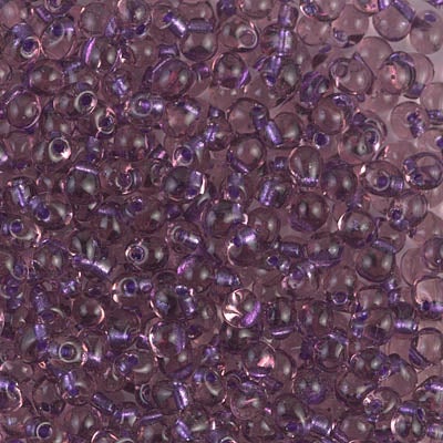 Miyuki 3.4mm Drop Bead, Sparkling Amethyst Lined Smoky Amethyst, 5 grams