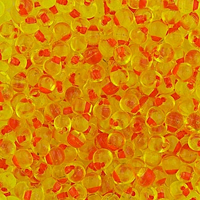 Miyuki 3.4mm Drop Bead, Red Lined Yellow, 5 grams