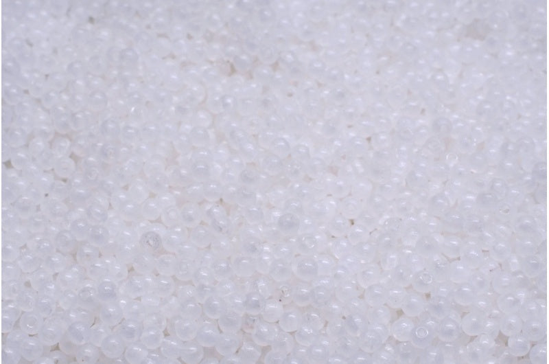 2mm Czech Round Druk Bead, Milky White, 100 pcs