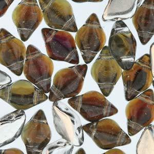 GemDuo 2-Hole Diamond Shaped Bead - Backlit Menthol  - GD0003-26732