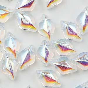 GemDuo 2-Hole Diamond Shaped Bead, Crystal Ab , GD0003-28701, 7.5 grams