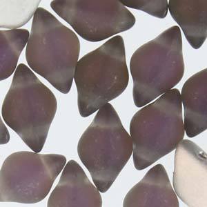 GemDuo 2-Hole Diamond Shaped Bead, Matte Backlit Purple Haze, GD0003-29572, 7.5 grams