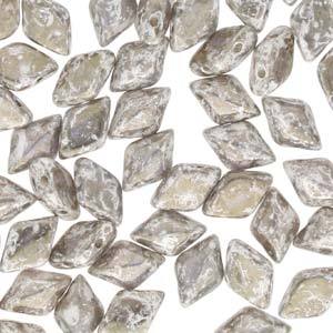 GemDuo 2-Hole Diamond Shaped Bead, Crystal Gleam Copper Glaze, GD0003-65535, 7.5 grams