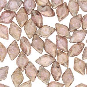 GemDuo 2-Hole Diamond Shaped Bead, Crystal Gleam Green Glaze, GD0003-65555, 7.5 grams