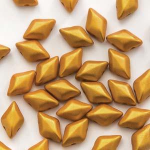 GemDuo 2-Hole Diamond Shaped Bead, Gold Shine Yellow Sun, GD0201-24101, 7.5 grams