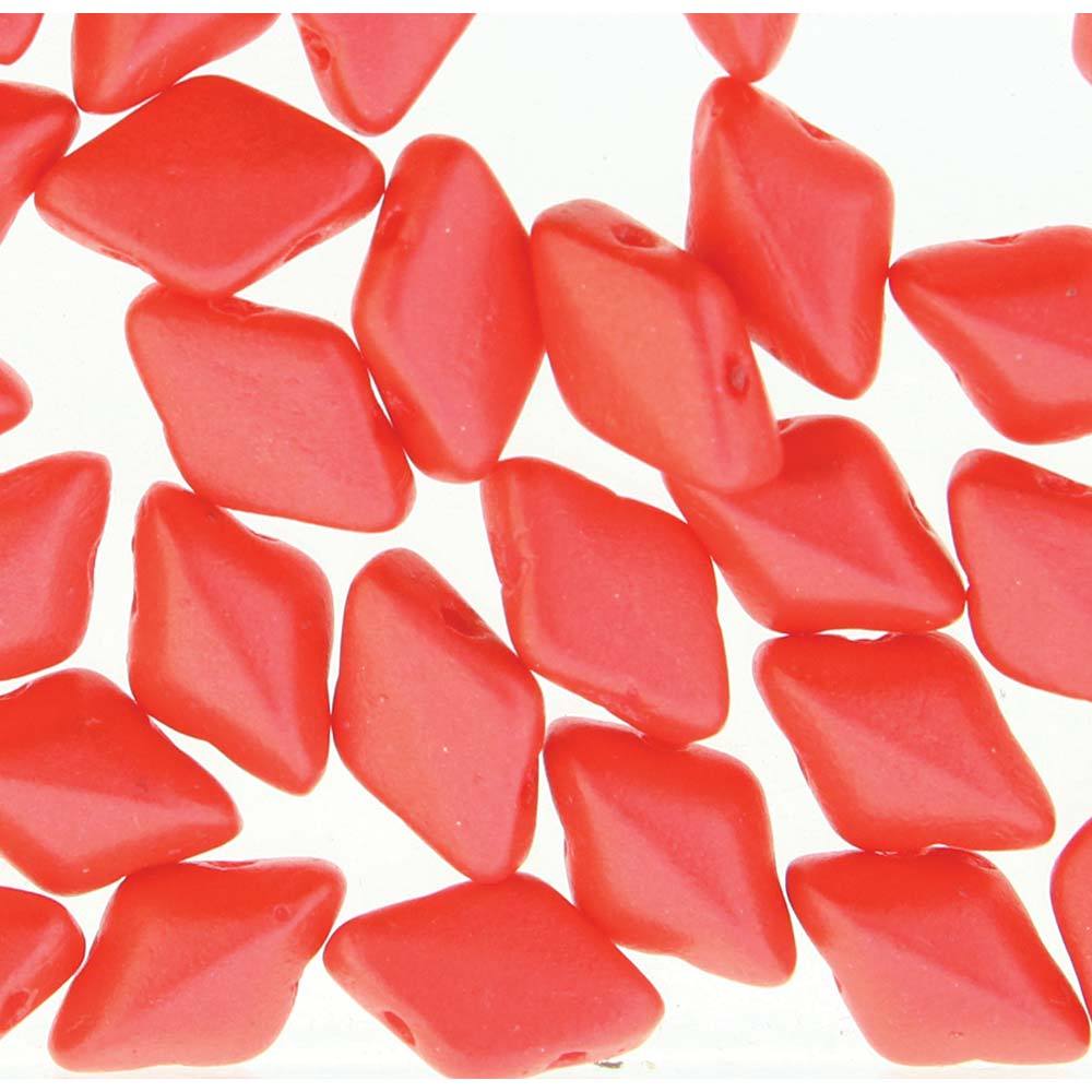 GemDuo 2-Hole Diamond Shaped Bead, Tutti Frutti Cherry, GD0201-24501, 7.5 grams