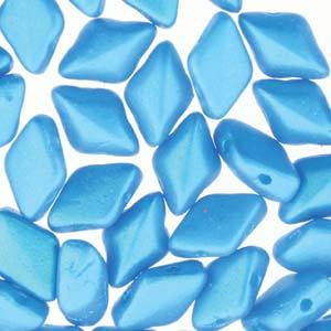 GemDuo 2-Hole Diamond Shaped Bead, Tropical Blue Wave, GD0201-24511, 7.5 grams