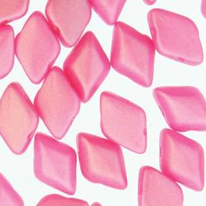 GemDuo 2-Hole Diamond Shaped Bead, Tropical Flamingo Pink, GD0201-24512, 7.5 grams