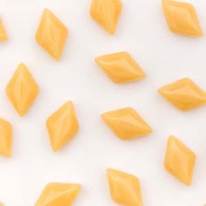 GemDuo 2-Hole Diamond Shaped Bead, Ivory Opaque, GD1302, 7.5 grams