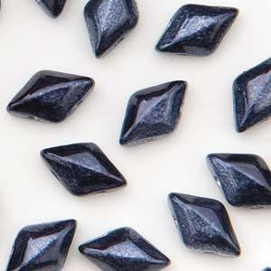 GemDuo 2-Hole Diamond Shaped Bead - Metalust Steel Blue  - GD2398-24204