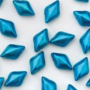 GemDuo 2-Hole Diamond Shaped Bead - Metalust Turquoise  - GD2398-24206