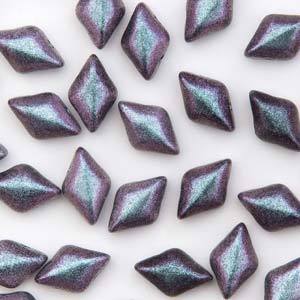 GemDuo 2-Hole Diamond Shaped Bead, Polychrome Mix Berry, GD2398-94102, 7.5 grams
