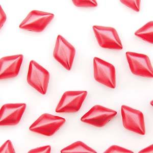 GemDuo 2-Hole Diamond Shaped Bead, Pastel Dark Coral, GD25010, 7.5 grams