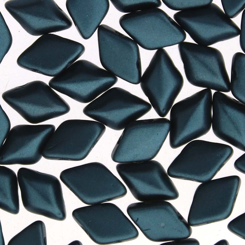 GemDuo 2-Hole Diamond Shaped Bead, Pastel Petrol, GD25033, 7.5 grams