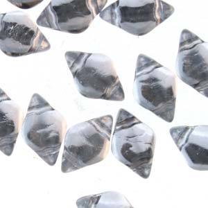 GemDuo 2-Hole Diamond Shaped Bead, Backlit Ice, GD3001-27002, 7.5 grams