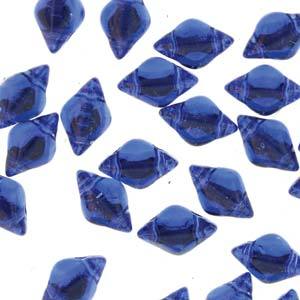 GemDuo 2-Hole Diamond Shaped Bead, Backlit Sapphire, GD3006-27002, 7.5 grams