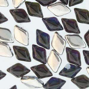 GemDuo 2-Hole Diamond Shaped Bead, Backlit Midnight Blue, GD3033-29532, 7.5 grams
