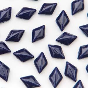 GemDuo 2-Hole Diamond Shaped Bead, Navy Opaque, GD3340, 7.5 grams