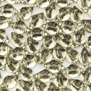 GemDuo 2-Hole Diamond Shaped Bead, Backlit Pearl Grey, GD4001-27002, 7.5 grams