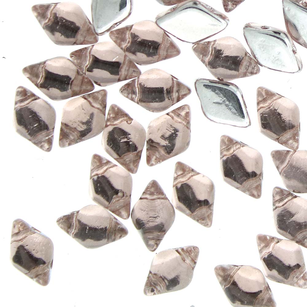 GemDuo 2-Hole Diamond Shaped Bead, Backlit Rosaline, GD7012-27002, 7.5 grams