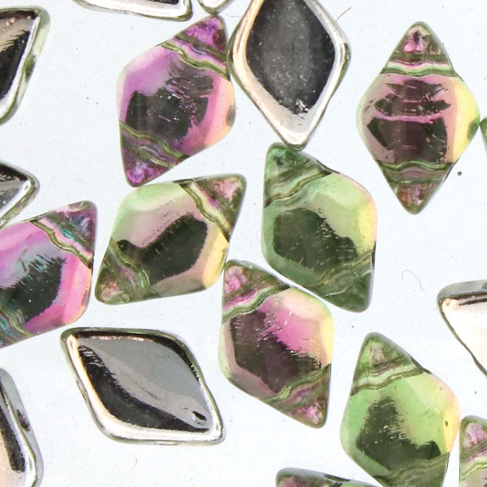 GemDuo 2-Hole Diamond Shaped Bead, Backlit Opalescense, GD8013-26536
