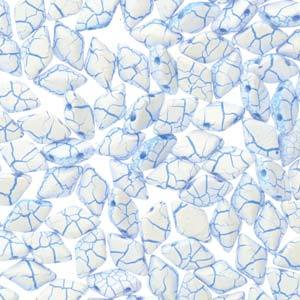 GemDuo 2-Hole Diamond Shaped Bead, Ionic White/Blue, 7.5 grams