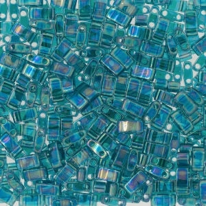 Miyuki Half Tila Bead, HTL-2458, Transparent Teal AB