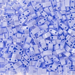 Miyuki Half Tila Bead, HTL-0446, Opaque Lt Periwinkle Luster