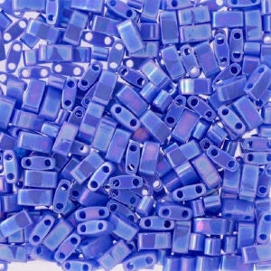 Miyuki Half Tila Bead, HTL-0483, Opaque Periwinkle AB