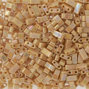 Miyuki Half Tila Bead, HTL-0488, Opaque Pear AB