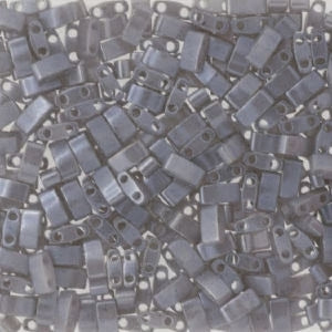 Miyuki Half Tila Bead, HTL-0526, Silver Gray Ceylon