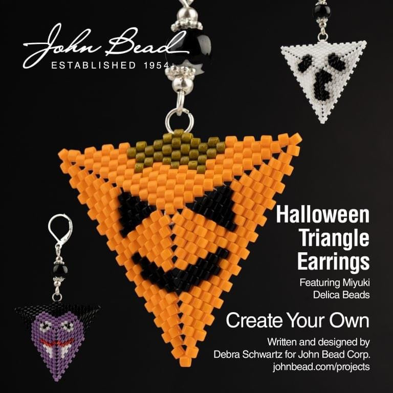 Halloween Triangle Earrings - Free Pattern