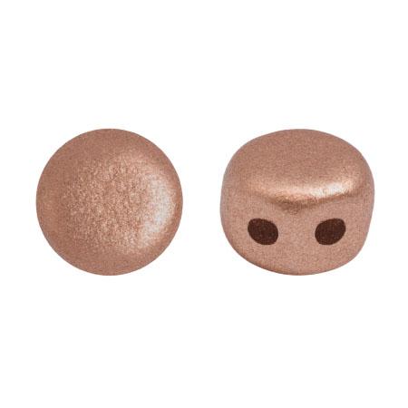 Kalos® Par Puca®, 2 Hole Bead, Copper Gold Matte, 10 grams