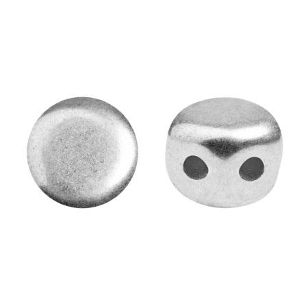 Kalos® Par Puca®, 2 Hole Bead, Silver, 10 grams