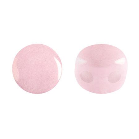 Kalos® Par Puca®, 2 Hole Bead, Opaque Light Rose Ceramic Look, 10 grams