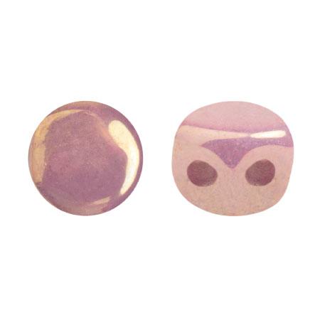 Kalos® Par Puca®, 2 Hole Bead, Opaque Mix Violet/Gold Ceramic Look, 10 grams