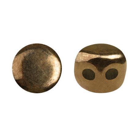 Kalos® Par Puca®, 2 Hole Bead, Dark Gold Bronze, 10 grams