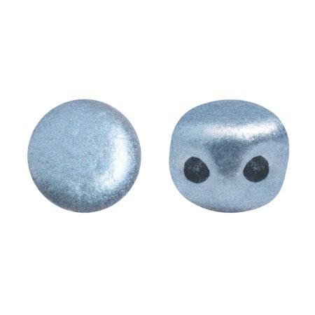 Kalos® Par Puca®, 2 Hole Bead, Metallic Matte Light Blue, 10 grams