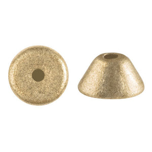 Konos Par Puca®, Czech glass bead, Light Gold Matte, 10 grams