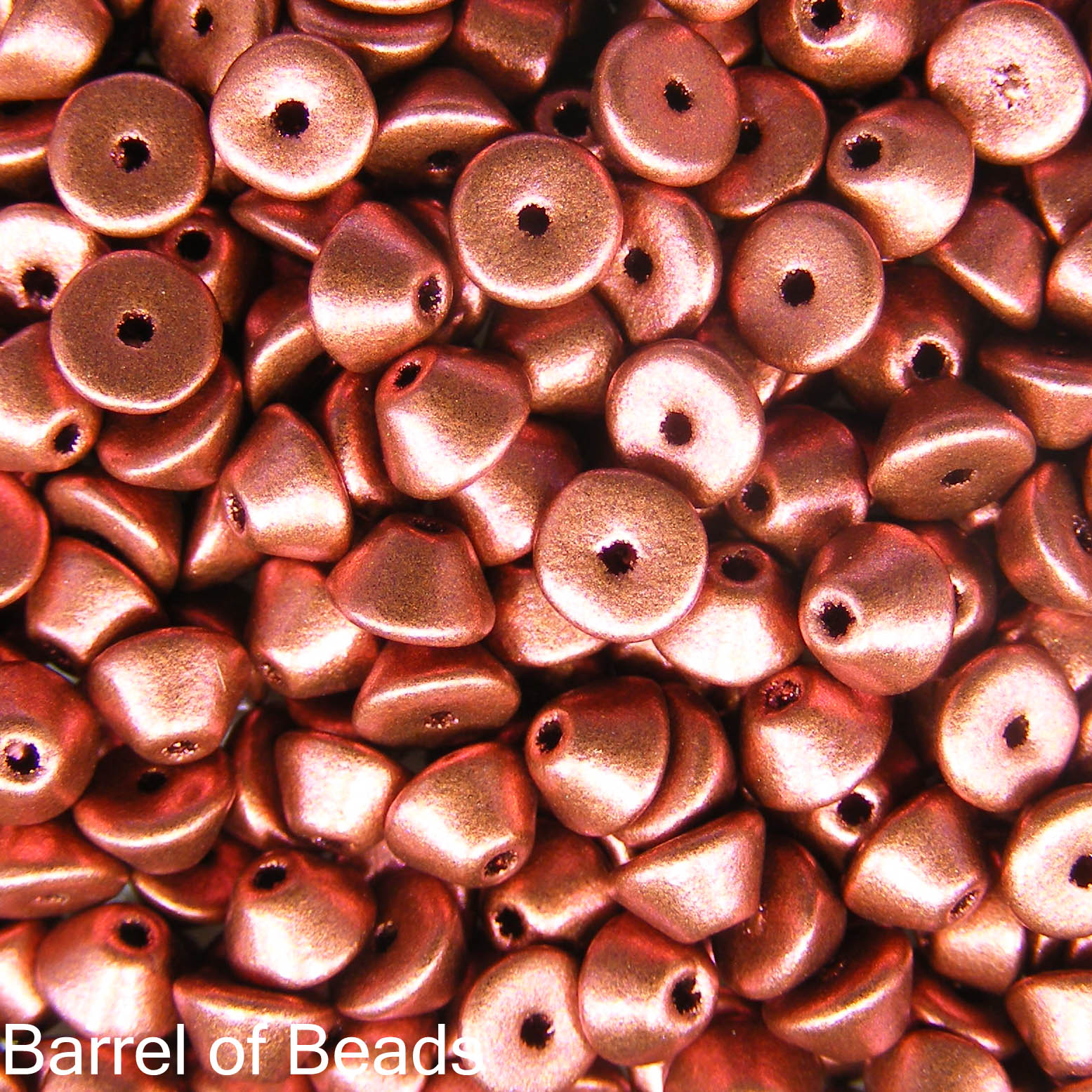 Konos Par Puca®, Czech glass bead, Bronze Red Matte, 10 grams