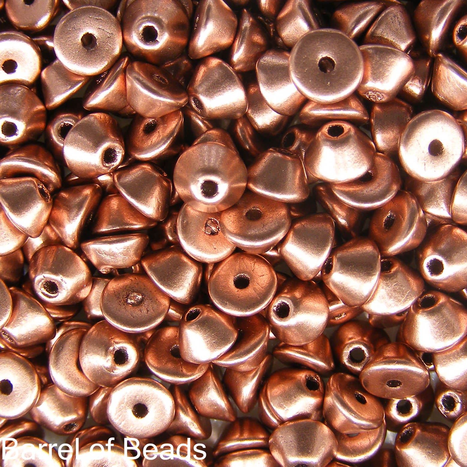Konos Par Puca®, Czech glass bead, Copper Gold Matte, 10 grams