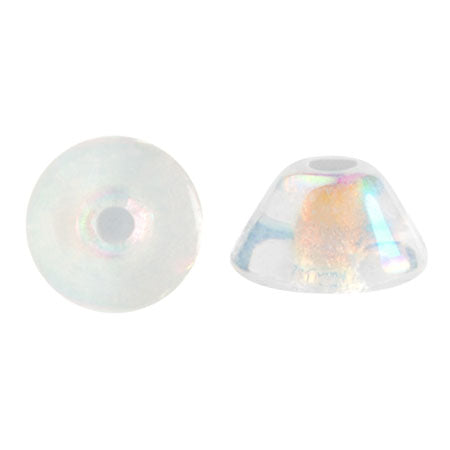 Konos Par Puca®, Czech glass bead, Crystal AB, 10 grams