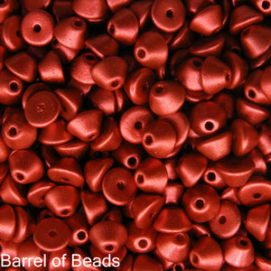 Konos Par Puca®, Czech glass bead, Red Metallic Matte, 10 grams