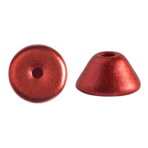 Konos Par Puca®, Czech glass bead, Red Metallic Matte, 10 grams